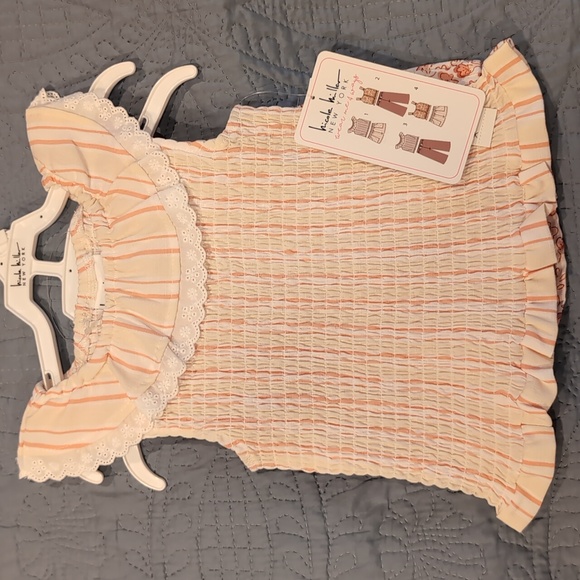 BNWT Nicole Miller New York. 4T Girls clothes set. 2 sleeveless tops, 2 bottoms. - Picture 4 of 8